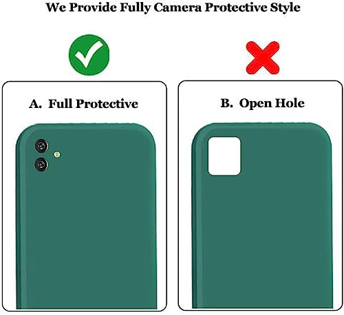 Image of A rtistque Liquid Silicone Back Cover Case for Samsung Galaxy M04 / Samsung Galaxy F04 / Samsung Galaxy A04e Shockproof TPU Soft Flexible with Camera Protection - Green