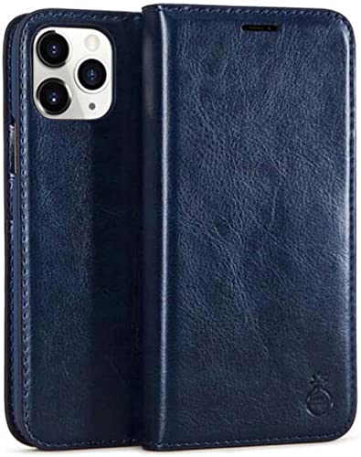Étui iPhone 13 Pro avec porte-carte, la housse en cuir bleu pour votre quotidien