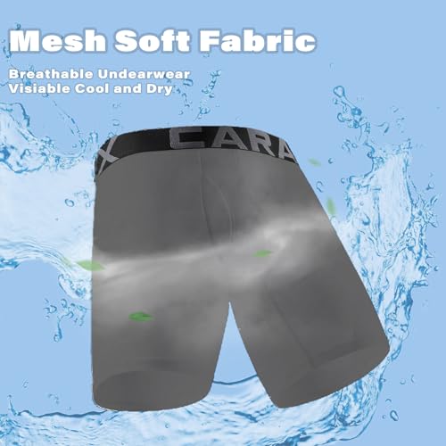 Men's Boxer Brief Breathable Underwear Moisture Wicking Boxer Briefs Built-in with 3D Pouch Underwear Trunks2
