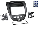 Blenden Farbe: schwarz NIQ Doppel-DIN Radioblende für Toyota Aygo/Citroen C1 / Peugeot 107 *schwarz*