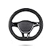 Produktbild Ergocar Sport D-Form Auto Lenkradbezug Rutschfester Auto Lenkradschutz Mikrofaser PU Leder für Durchmesser 38cm (15 ") (D-Schwarz)