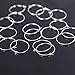 Heirtronic 100 Pieces Silver Plated Wine Glass Charm Rings Earring Open Beading Hoop Party Favor