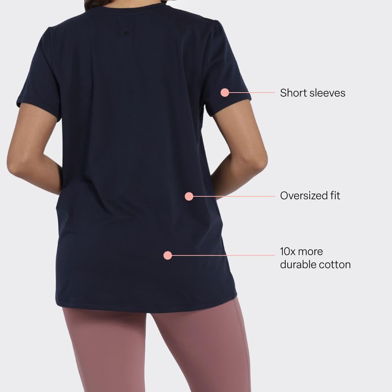 Image of BlissClub Women The Last Tee - Boyfriend tee | Women's t-Shirt | Sleeves | Hip Covering | Cotton Tee