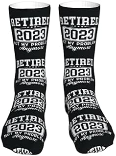 883 Compression Socks Retired 2023 Not My Problem Anymore Athletic Socks Soft Sports Socks Comfort Calf Socks For Hiking Trekking Walking 40cm