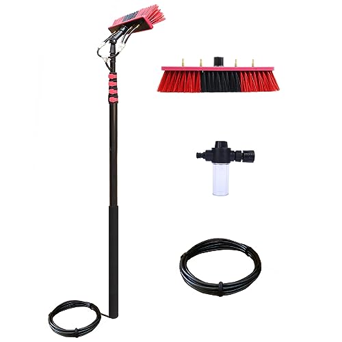 Nettoyeur de vitres télescopique extensible et brosse à eau pour lavage de panneau solaire