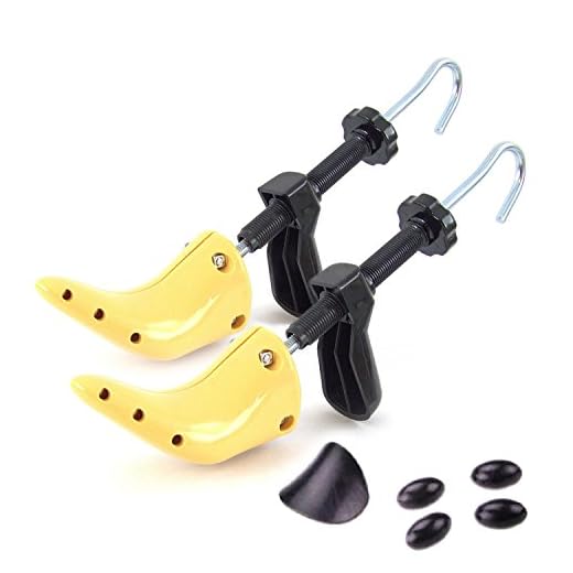Cutehome Par de camillas de zapatos de tacón alto, dos vías para mujer, amplía la longitud y el ancho de prendas ajustadas, Amarillo,