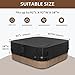 iBirdie Outdoor Waterproof Hot Tub Cover 93 x 93 inch fit 92 x 92 or 91 x 91 or 90 x 90 Square SPA 600D Heavy Duty Weatherproof Protectors Protective Cover Cap