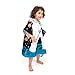 Produktbild Florica Kinder Baumwolle Poncho Kapuzen Badetuch Bademantel Schwimmen Strand Tuch Weich Trocknend Cartoon für Mädchen Jungen (Astronaut, 140cm x 60cm)