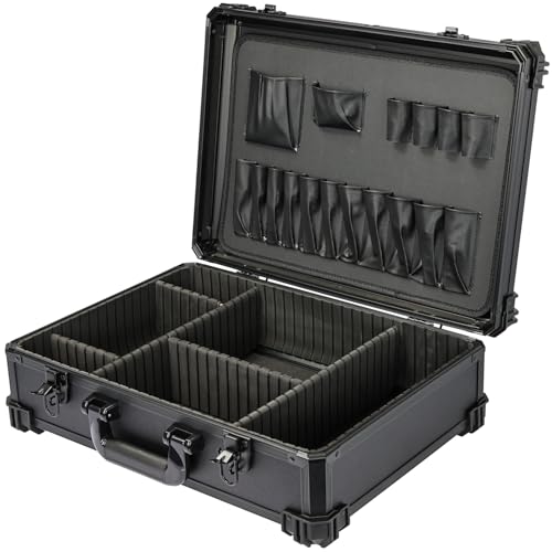 HMF Werkzeugkoffer leer, Werkzeugkasten groß mit individueller Fachaufteilung | 46 x 33 x 15 cm