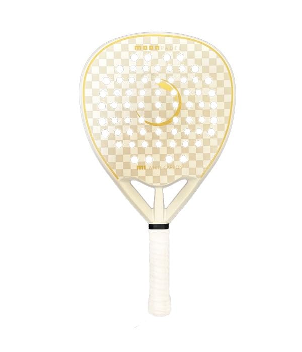 Racchetta da Padel M1 Pro, Carbonio White 12K, Manico Lungo 13 cm, Bilanciamento Alto