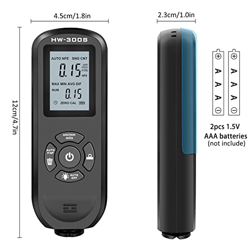 Medidor de espesor HW-300S digital 0.01mm miniatura 7