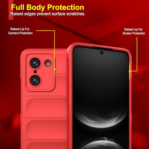 Image of Zapcase Back Case Cover for OnePlus Nord CE 5 | Compatible for OnePlus Nord CE 5 Back Cover | Liquid Silicon Magic Case with Camera Protection | Red