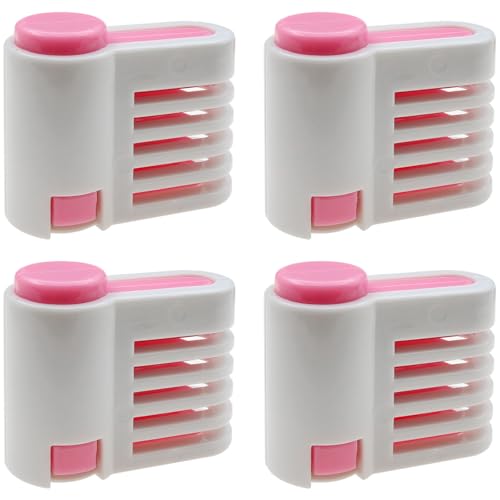safycaby 4PCS DIY Cake Slicer Cake Layer Slicer 5 Layers Cake Leveler Kitchen Fixing Tools for Bread Toast and Cakes (Pink)