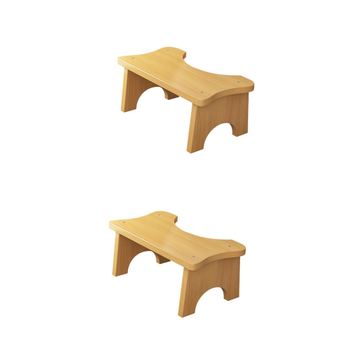 Ciieeo 2St Fußbank ablage für badezimmer badezimmermöbel badezimmerdekorationen badezimmer accessoires badzimmermöbel Tragbare Toilette WC-Sitzbezug Töpfchen Hocker Badezimmerstuhl Holz