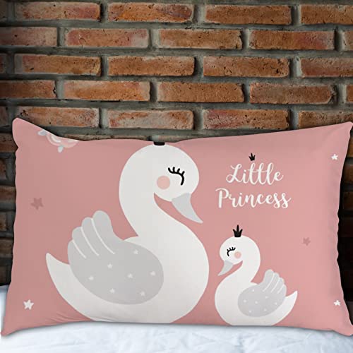 Xollar Pillow Shams Set Of 2 Standard Size, Swan Mom Baby Decorative Bedding Pillowcase Throw Pillow Cover For Sofa Zipper Closure, 20 X 26 Inch #TOP5