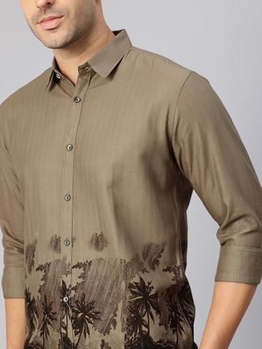 Image of Majestic Man Stylish Ombre Print Pure Cotton Casual Shirt for Men