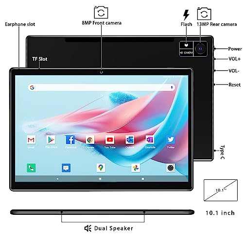 image for ZONKO Tablet 10 inch Android 12 Tablets with 16GB+128GB (1TB Expand) S