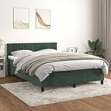 Design luxueux en velours : fabriqué en velours doux et luxueux (100 % polyester) vert foncé, ce lit ajoutera une touche élégante à votre chambre. Le matériau est agréablement doux et agréable au toucher, ce qui fait du lit un meuble élégant.