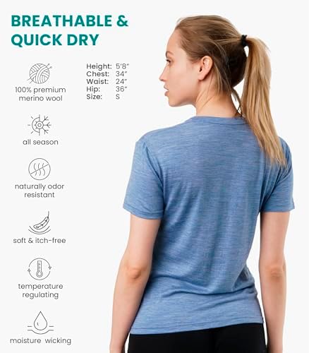Merino.tech 100% Merino T-shirt voor dames