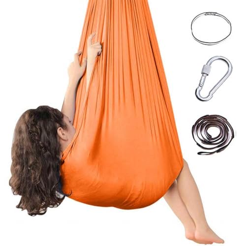 Schaukel Tuch - Hammock Swing 120 Kg Tuch Schaukel ， Geeignet, um Ängste abzubauen,Glück. 4.00731,Orange
