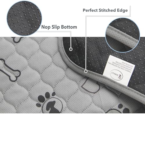 Image of SORKUT Washable Pee Pads for Dogs, 2-Pack 48x48in Reusable Puppy Pads, 100% Waterproof and Non-Slip Whelping Pads, Super Absorbent Pet Training Pads for Potty Training, Playpens, Crates and Couches