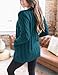 MEROKEETY Women's 2025 Fall Long Sleeve Cable Knit Cardigan Sweater Open Front Button Loose Outerwear Teal