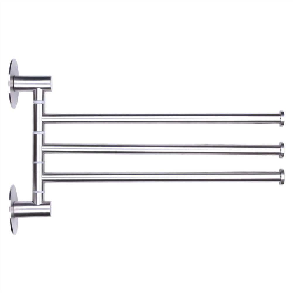 GLETSF Hand Towel Bar Rack, Bathroom Towel Holder, Bathroom Hotel/Home Bathroom Storage Towel Rack, Bathroom Storageti-Layer Rotating Towel Bar Rail/4 Rod Bathroom