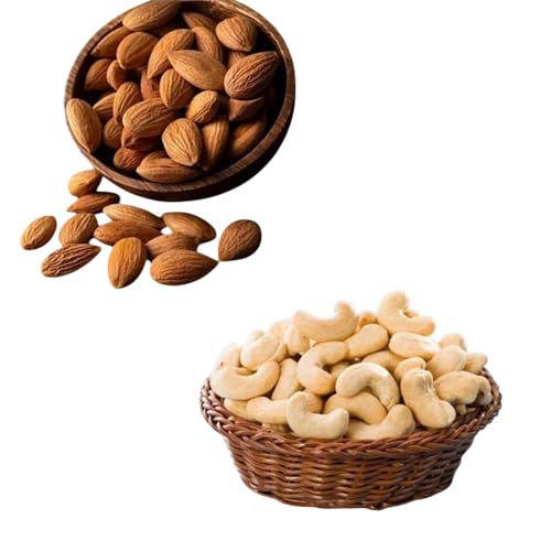 Image of RAJTILAK Dry Fruits Combo Pack of 2 | Premium California Almonds & Whole Cashews Nuts | Badam & Kaju | Nuts & Dry Fruits | Healthy & Tasty | Pack of 2x10g Each