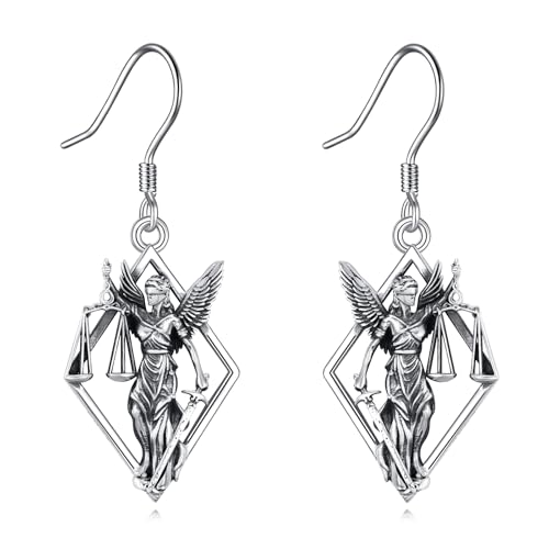 Scales of Justice Earrings Sterling Silver Justice Dangle Earrings Justice Lawyer Jewelry Lawyer Gifts for Women Wife Mother Sister