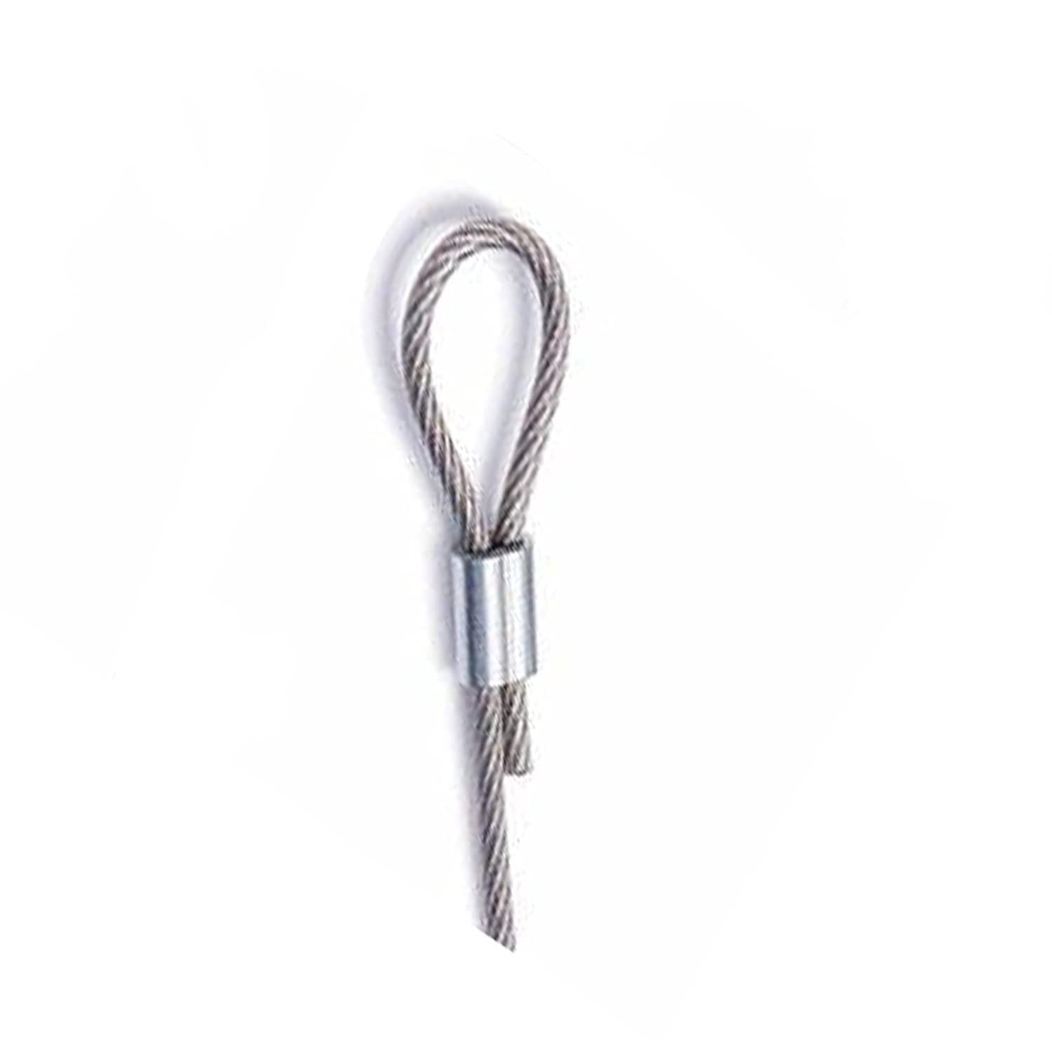 Aluminum Crimping Loop Sleeve for 1/8" Diameter Wire Rope and Cable, (Pack of 100)