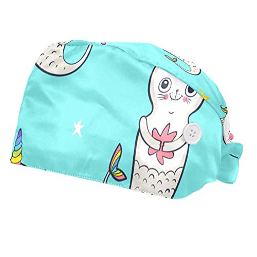 Bonnet de travail taille unique réglable avec bandeau absorbant rose