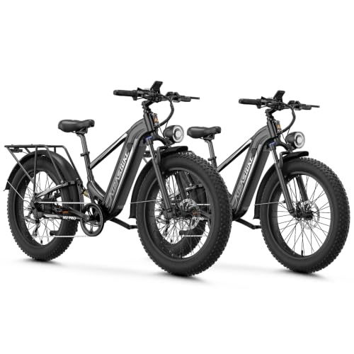 Image of M2 Pro Electric Bike for Adults, 1800W Peak Motor, 85-Mile Long Range | 26 inchx 4 inch Fat Tire Ebike, 48V 17.5Ah Battery Electric Mountain Bike, Dual Suspension, Dual Disc Brakes for Trails & Off-Road