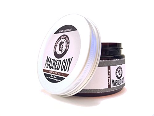 The Well Groomed Guy Facial Mask For Men | Hydrating, Moisturising & Anti-Aging Formula | Fight Blemishes & Blackheads, Acne, Razor Burns, Tone Skin & Exfoliate Impurities | Comes In An Amber 4 Oz Jar