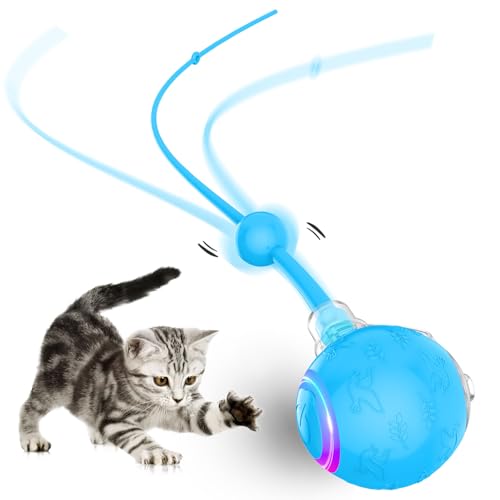 Interactive Cat Toys Ball for Indoor Cats Fast Rolling on