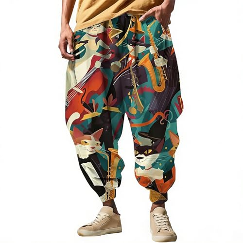 Pantalon chino cargo homme camouflage coupe droite en grandes tailles