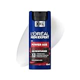 L'Oréal Crema hidratante para hombre, Antiarrugas y antienvejecimiento, Con ácido hialurónico hidratante para el envejecimiento, Para pieles secas y apagadas, Men Expert Power Age, 100ml