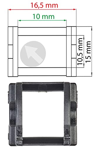 igus® Schleppkette 10,5x10mm. 1.000mm Energiekette, nicht zu öffnen. Kostengünstige Kabelführung. Kabelkette für 3D-Druck, CNC, DIY, Modellbau. Qualität Made in Germany. DIN EN ISO 9001 (10.5 x 10)