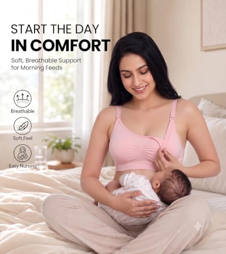 Image of DClub Comfort Revolution Seamless Bra -Easy lite Full-Coverage Wireless Everyday Bra with Soft Comfort with Removable Pad.