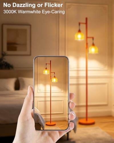 Image of Lightdot Globe Floor Lamp with LED Bulbs Included, Dimmable Floor Lamps,Unique Modern Standing Tall Lamp for Bedroom Living Room /Sofa Beside /Corner Decor-Gold