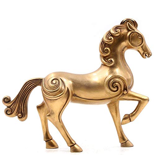 Sculpture de cheval en cuivre H3TF5J artisanat rétro haut de gamme pour bureau