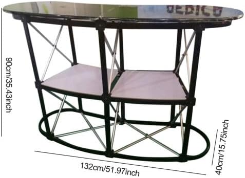 Retail Display Reception Desk Trade Show Shop Fitting Counter Exhibition Salon Mall Stand Table for New Portable Pop Up Podium Register Pull-Net Promotion Floor-Standing Free-Standing 132 * 40 * 90CM