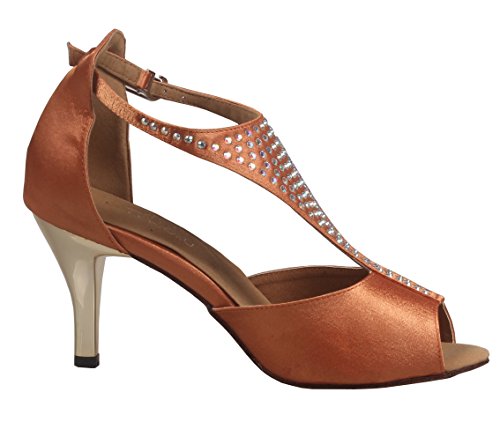 Chaussures de danse Salsa et Tango en cuir souple marron pointure 39.5 - 3