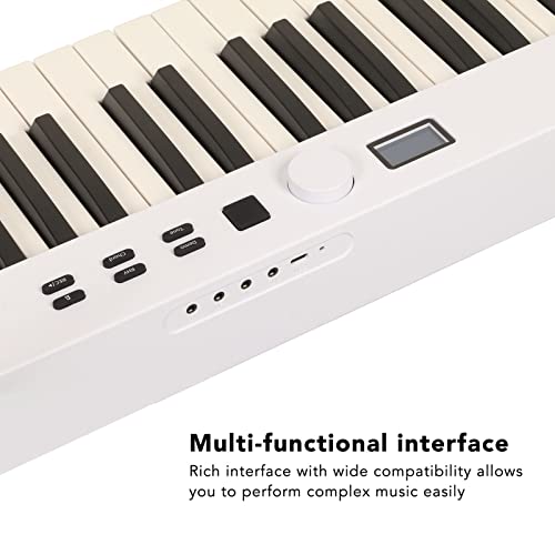 Clavier de Piano Pliant, Plug and Play Blanc Piano Numérique Portable 100‑240V Interface Multifonctionnelle 88 Touches pour l’enseignement pour la Fête (Prise UE) - Les Beatles, Paul McCartney, John Lennon, RIngo Starr, George Harrison Clavier de Piano Pliant, Plug and Play Blanc Piano Numérique Portable 100‑240V Interface Multifonctionnelle 88 Touches pour l'enseignement pour la Fête (Prise UE) – Image 4