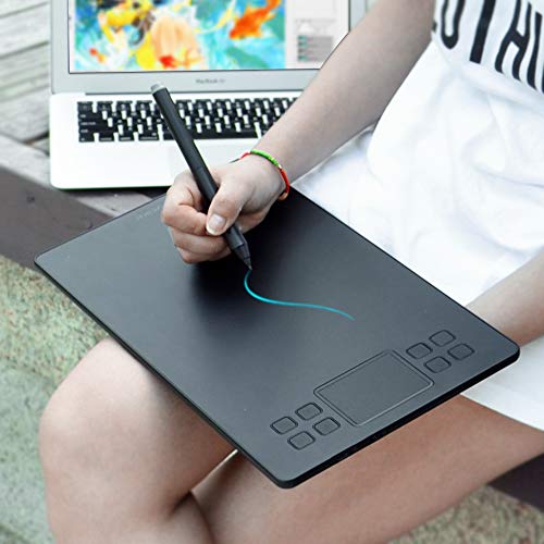 Image of VEIKK A50 10x6 inch Digital Graphics Drawing Tablet Support Windows, Mac, Android, Tilt Pressure with 8192 Levels Battery-Free Pen and Smart Gesture Touch & 8 Hotkeys | 8 Shortcut Keys and a Touch Pad, 8192 Levels Battery-Free Pen with Tilt Function, Support Windows, Mac, Android, Linux