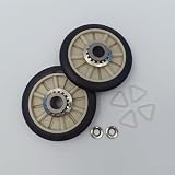 Durable 349241T Dryer Rear Drum Support Roller Kit Replacement Part - Exact Fit for many brands Dryers - Replaces 26000349241, 337089, 3389901, 3397588