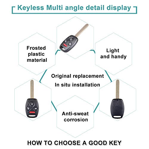 Selead 4 Buttons Key Fob Keyless Entry Remote Fit For 2006-2013 For Honda For Civic Antitheft Keyless Entry Systems 3248A-S0084A 1Pc Us Stock #TOP3
