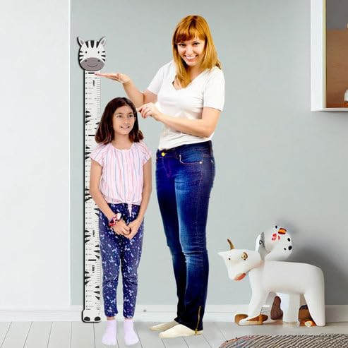 The Funny Mind Wooden Height Measuring Scale for Kids | Height Measurements Chart | Wall Hanging Growth Chart for Kids & Teenagers Room or School Decor 152 Centimetre or 5 Feet - White - Image 2 thumbnail