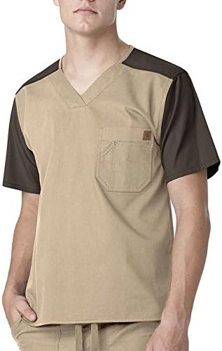Carhartt Men's Ripstop Color-Block Utility Scrub Top