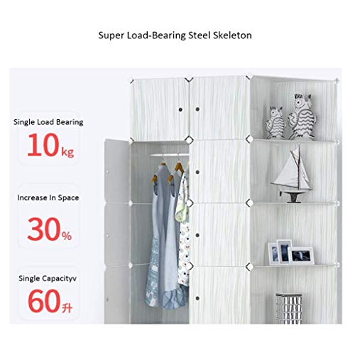 Armario modular portátil organizador cubo y combinación de almacenamiento para colgar ropa 4