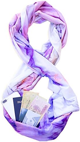 Infinity Scarf with Pocket - Stylish Travel Loop Scarf for Women